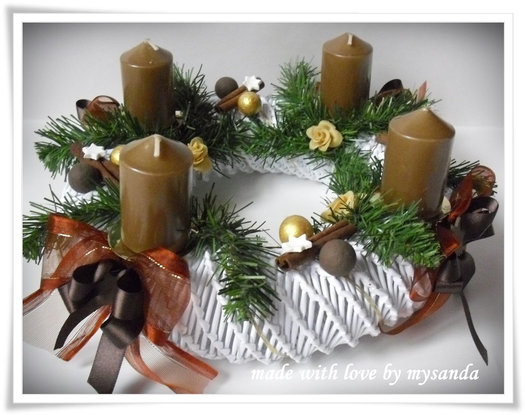 vánoční adventní2 medové svíčky
